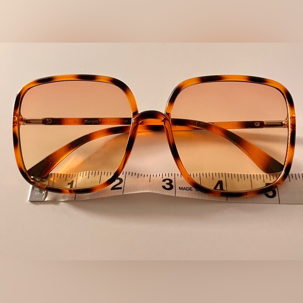 Oversized Square Tortoise Gradient Sunglasses Bro… - image 4